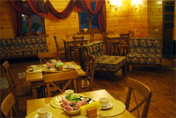 Каминный зал-столовая с телевизором и мягкой мебелью